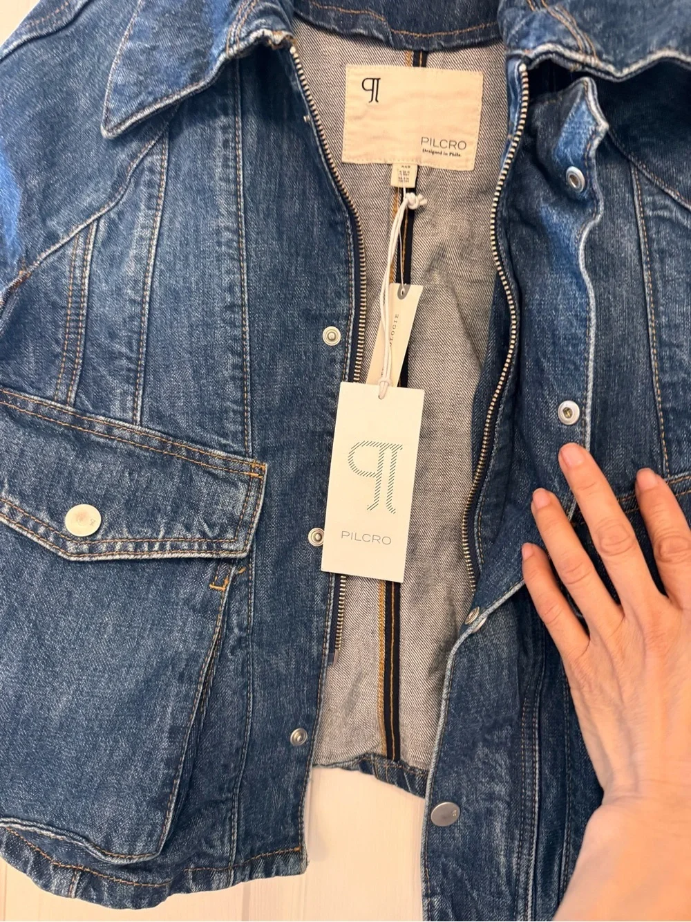Pilcro Blue Denim Button-Front Jacket - Picture 4 of 5